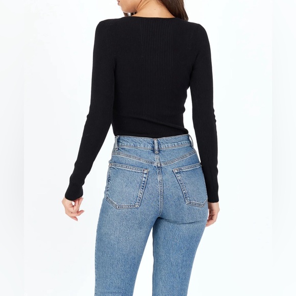 NWT- One Grey Day Fica Bodysuit in Black- Size Large - Picture 7 of 9